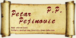 Petar Pejinović vizit kartica